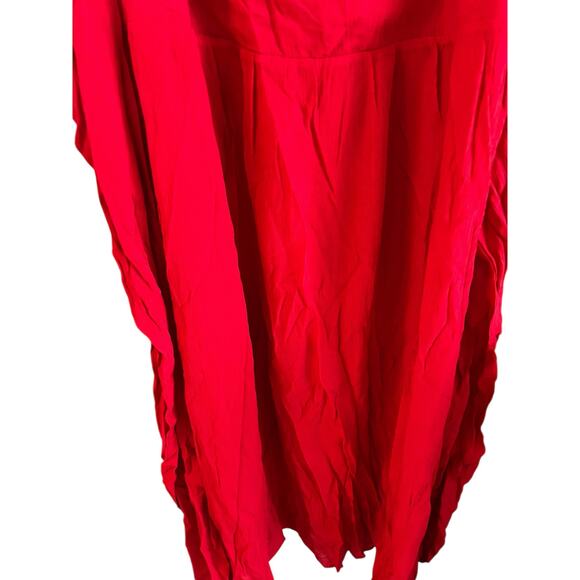 NWT City Chic Romantic Tie-Belt Cold-Shoulder Dress Red Love Size 24 Midi - Picture 3 of 6